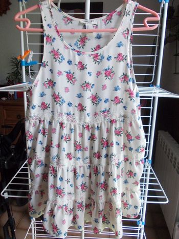 Beau débardeur tunique fleurie Forever 21 S