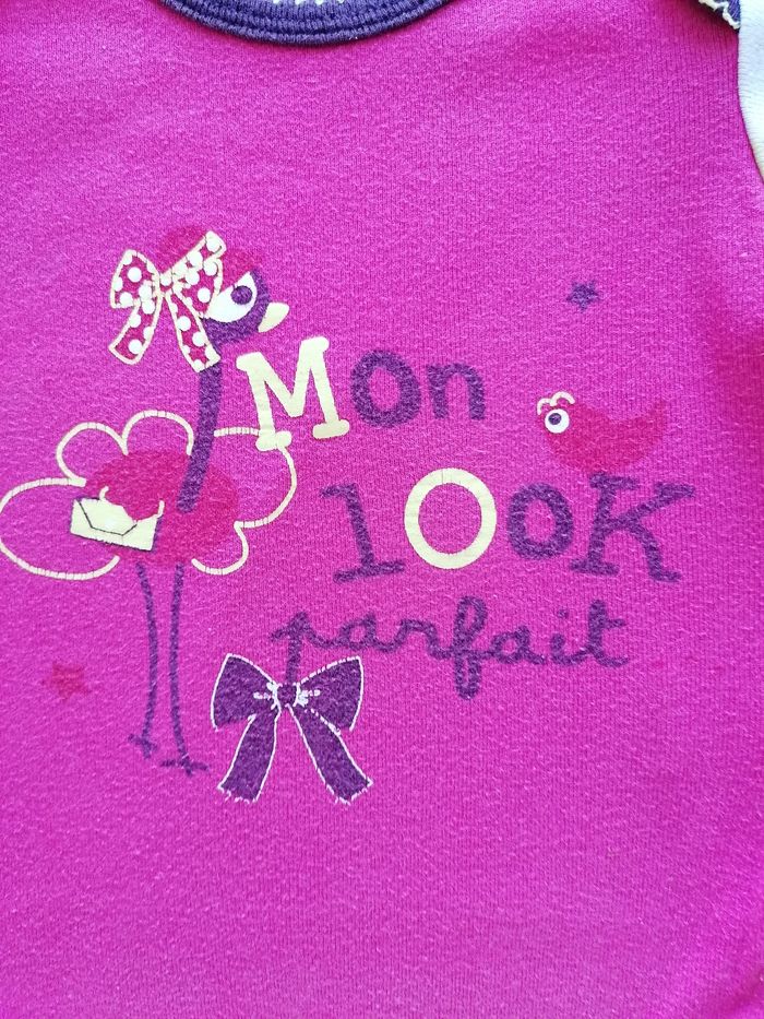 Lot de 2 bodies manches courtes 9 mois - photo numéro 3