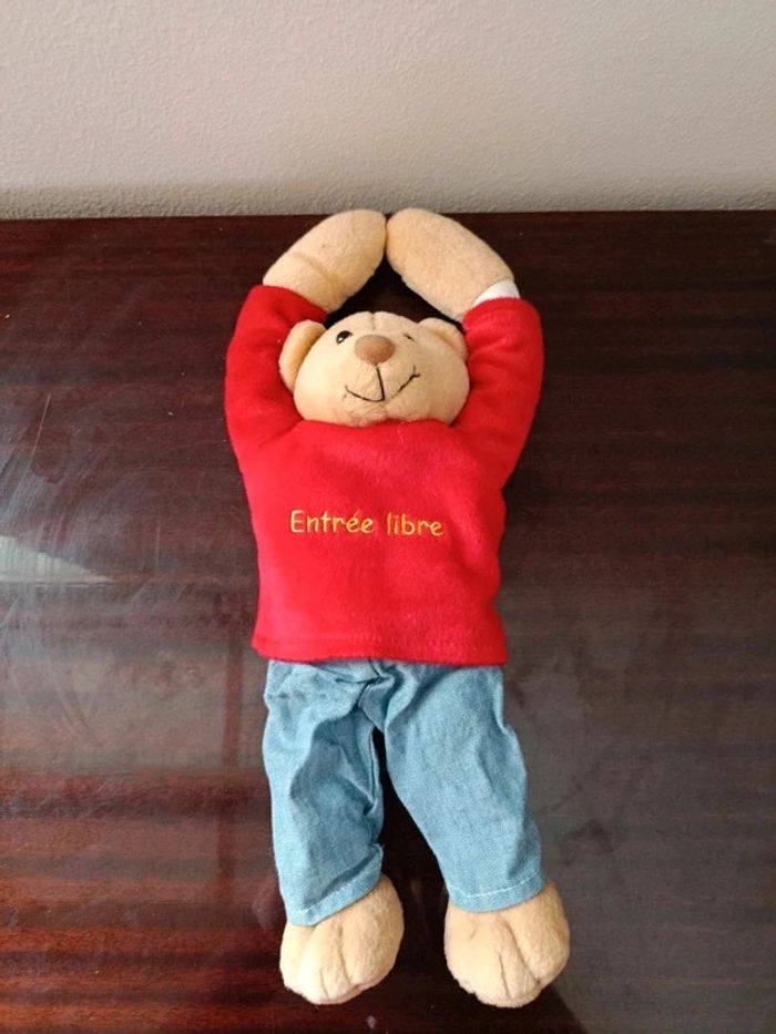 Peluche de poignée de porte vintage ourson