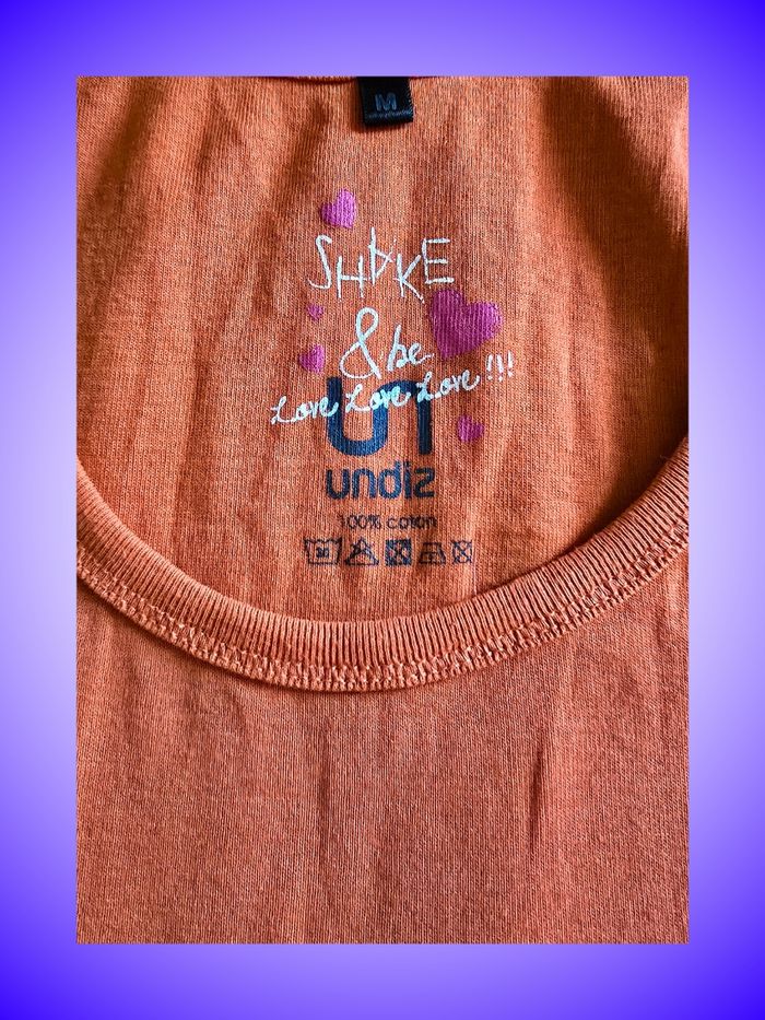 Débardeur Orange Corail Undiz – Coton – Taille 38 M – Très Bon État
​ - photo numéro 3