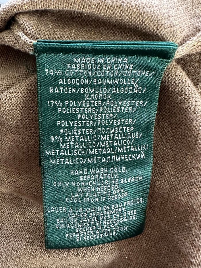 Cardigan doré Lauren Ralph Lauren T38 M - photo numéro 8