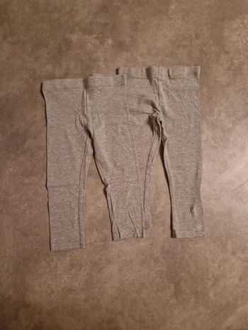 Lot 2 leggings longs gris fille T23mois TBE orchestra