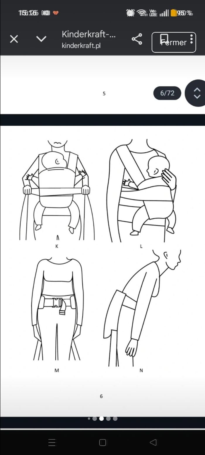 Porte bébé kinderkraft à noué à l'arrière - photo numéro 8