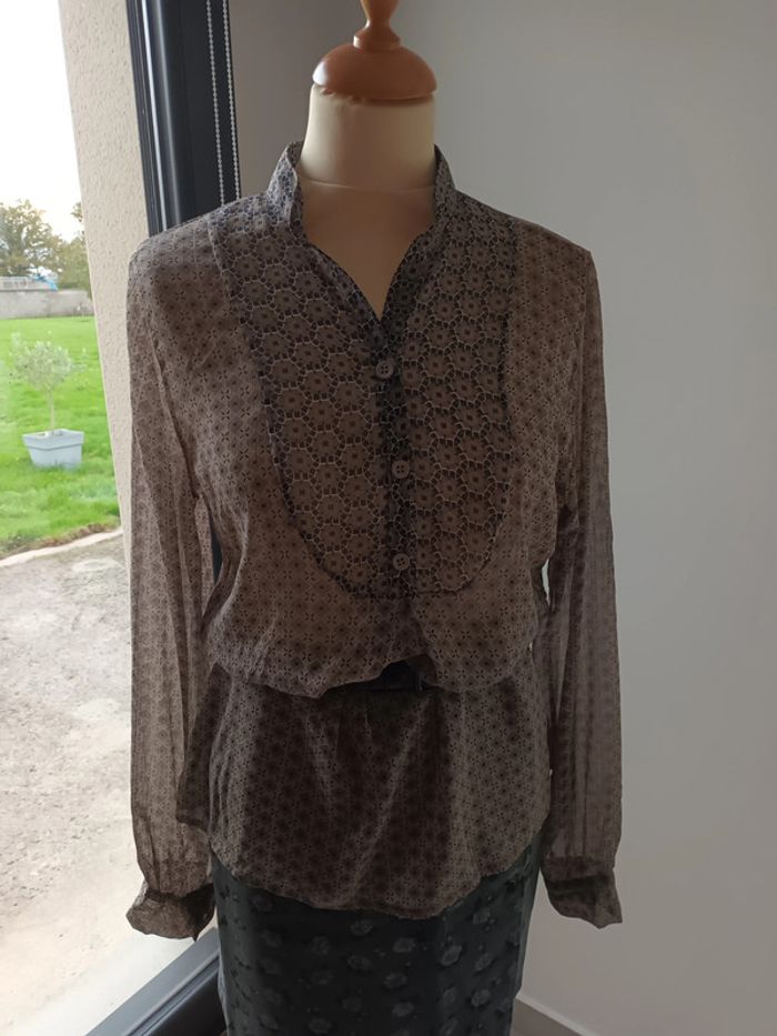Chemise transparente petits motifs géométriques - photo numéro 4