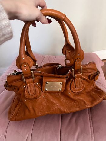 Sac à main en cuir marron 