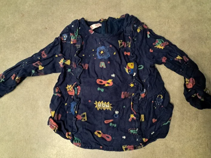 haut tee shirt tunique fille 2 ans 24 mois dpam