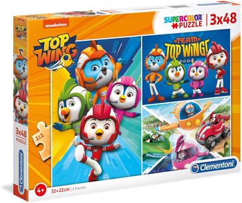 Clementoni Supercolor Top Wing 3x48 3 Puzzles de 48 pièces 25241