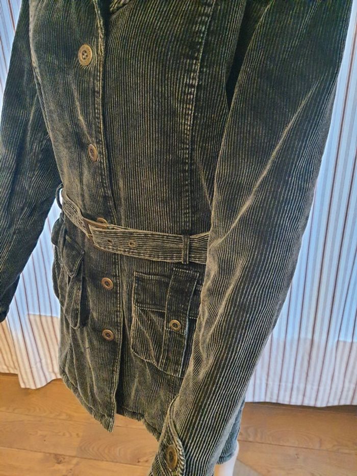 Veste en velour gris matelassé IDPDT taille L - photo numéro 9