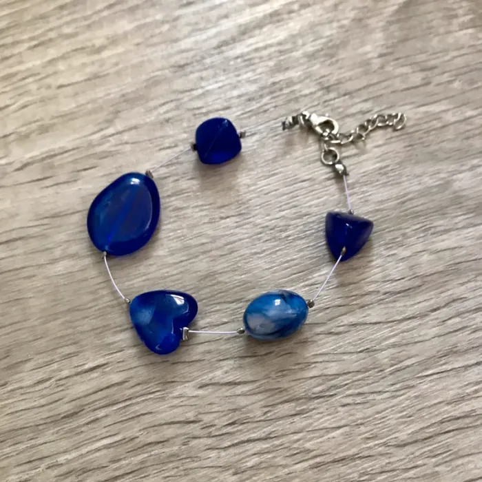 Bracelet perle bleu
