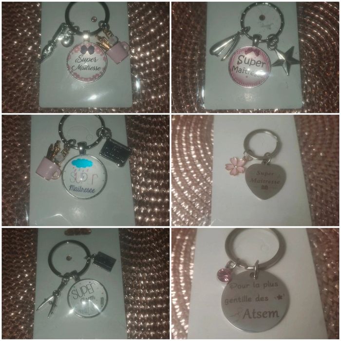 1 porte clé Maîtresse Atsem Maître aesh cadeaux fin d'année - photo numéro 3