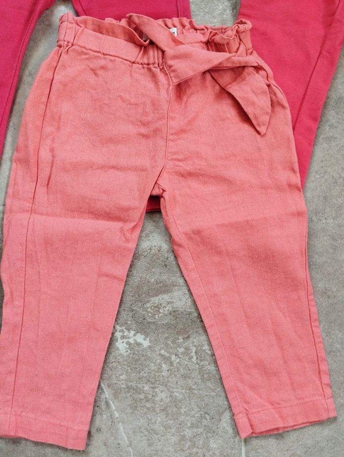 Lot 3 pantalons légers fille 24 mois - photo numéro 2