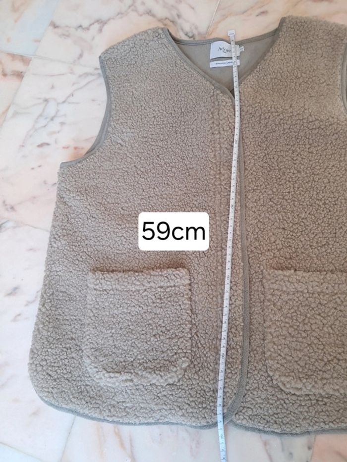 Adoré Paris gilet zip sans manches mouton synthétique 38/40 - photo numéro 17