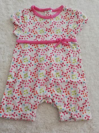 Combi short fille rose orchestra 3 mois