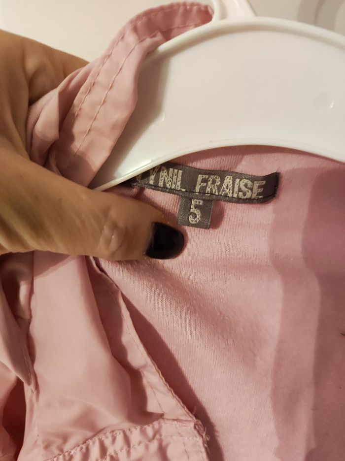 Veste coupe-vent vynil fraise - photo numéro 2