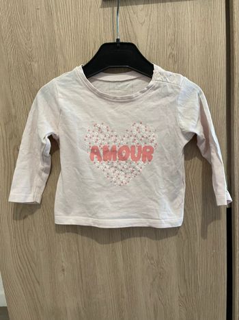 T shirt ML amour 12 mois