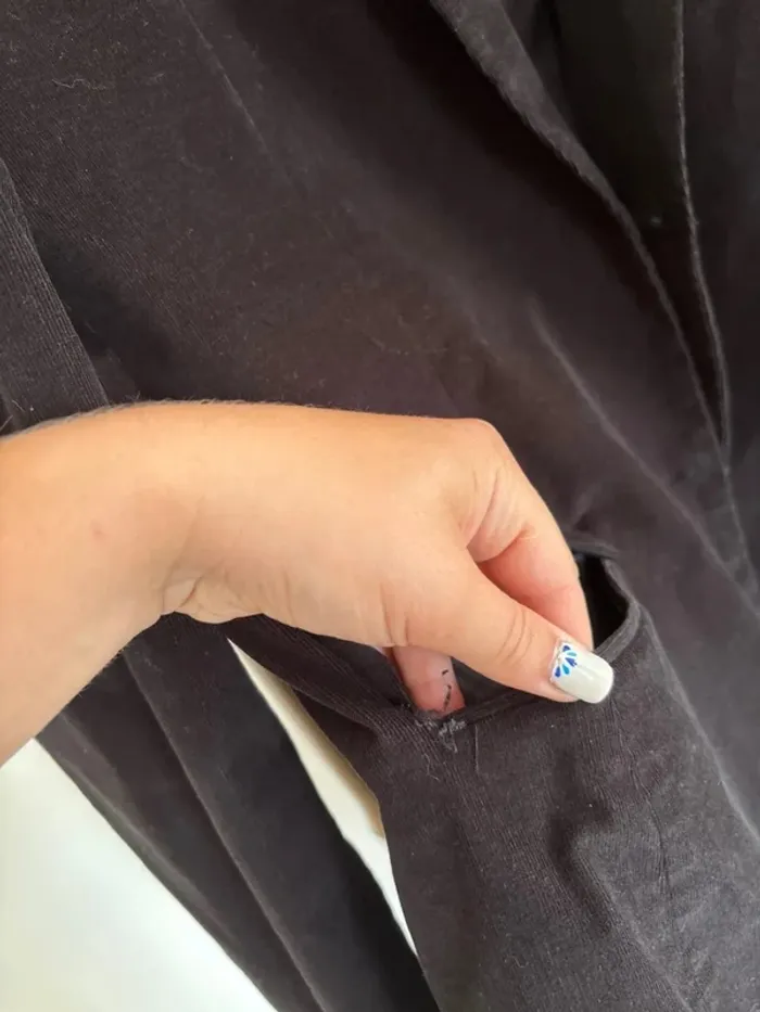 Veste noire en velours Kiabi taille 54 - photo numéro 9