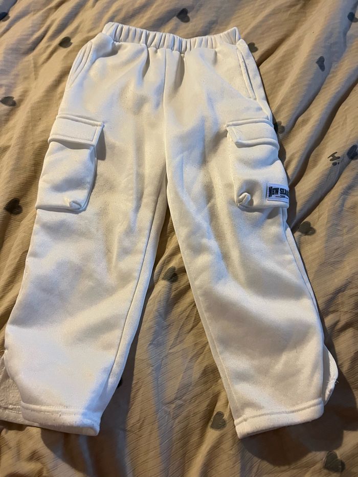 Jogging fentes blanc taille 5 ans