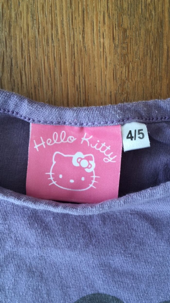 T-shirt manches courtes violet Hello Kitty - photo numéro 2