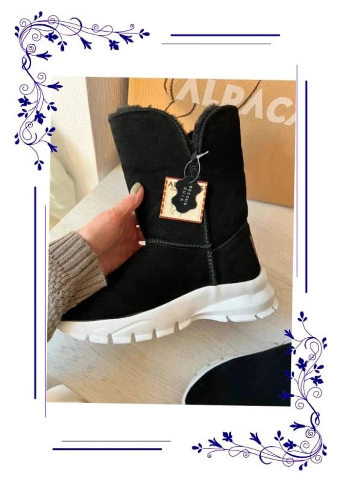 Bottes Cuir Noir très chaudes d’hiver 38 neuves - photo numéro 2