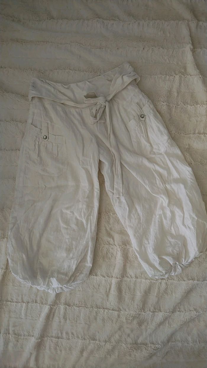 Pantacourt/Sarouel blanc