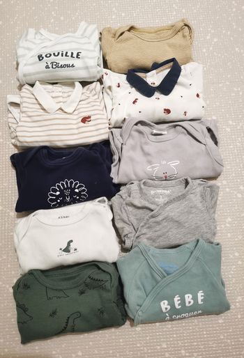 Lot de 10 bodies manches longues 