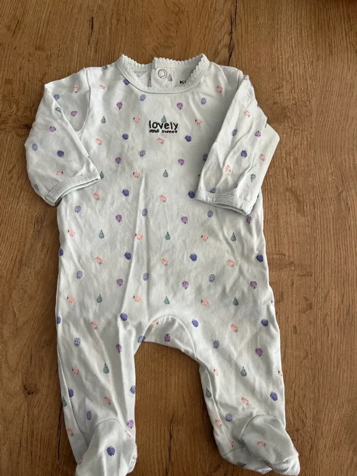 Pyjama grenouillère 1 mois coton kiabi