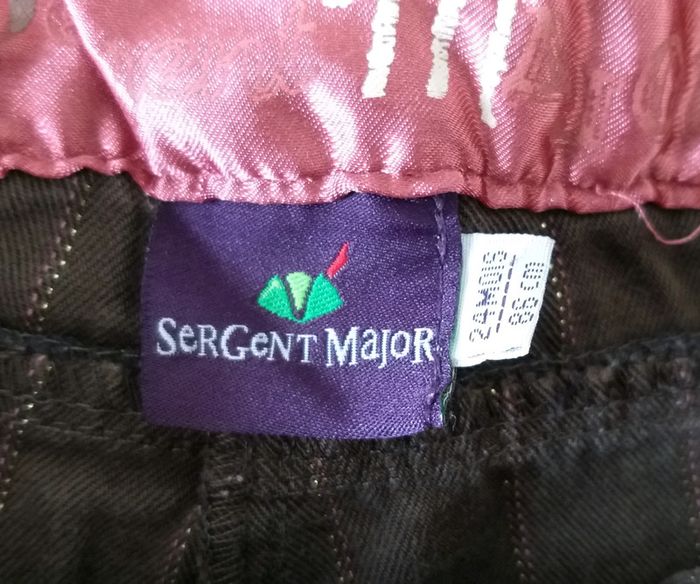 Short Sergent Major marron à motifs - photo numéro 3