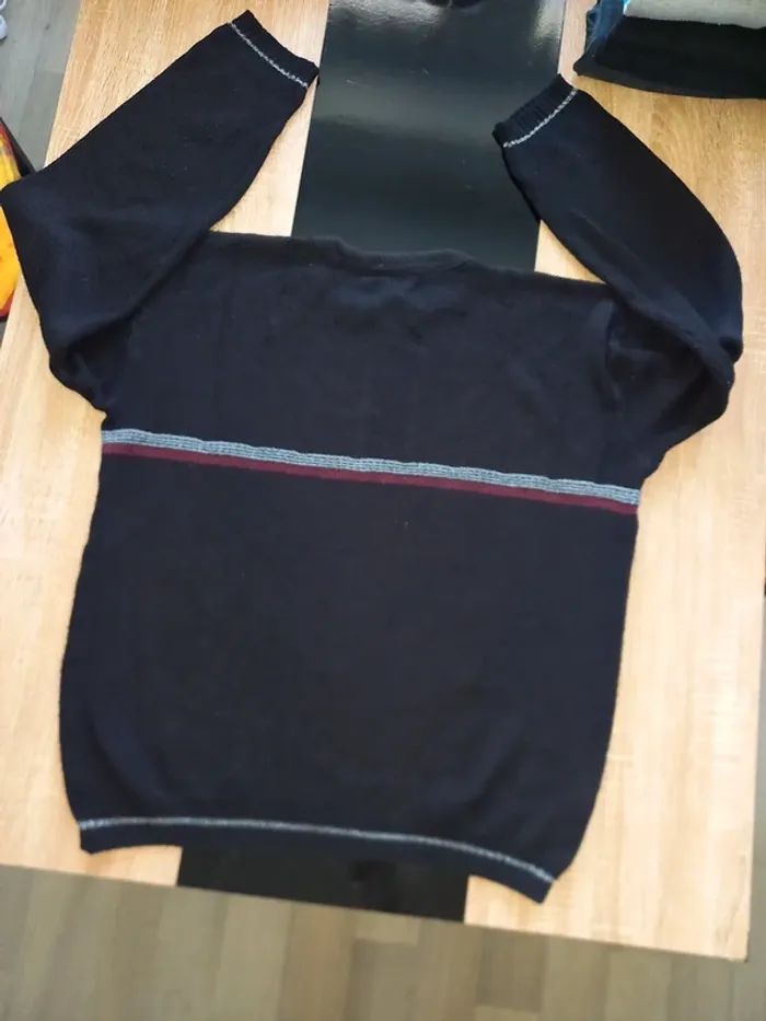 Pull noir en laine homme XXL - photo numéro 3
