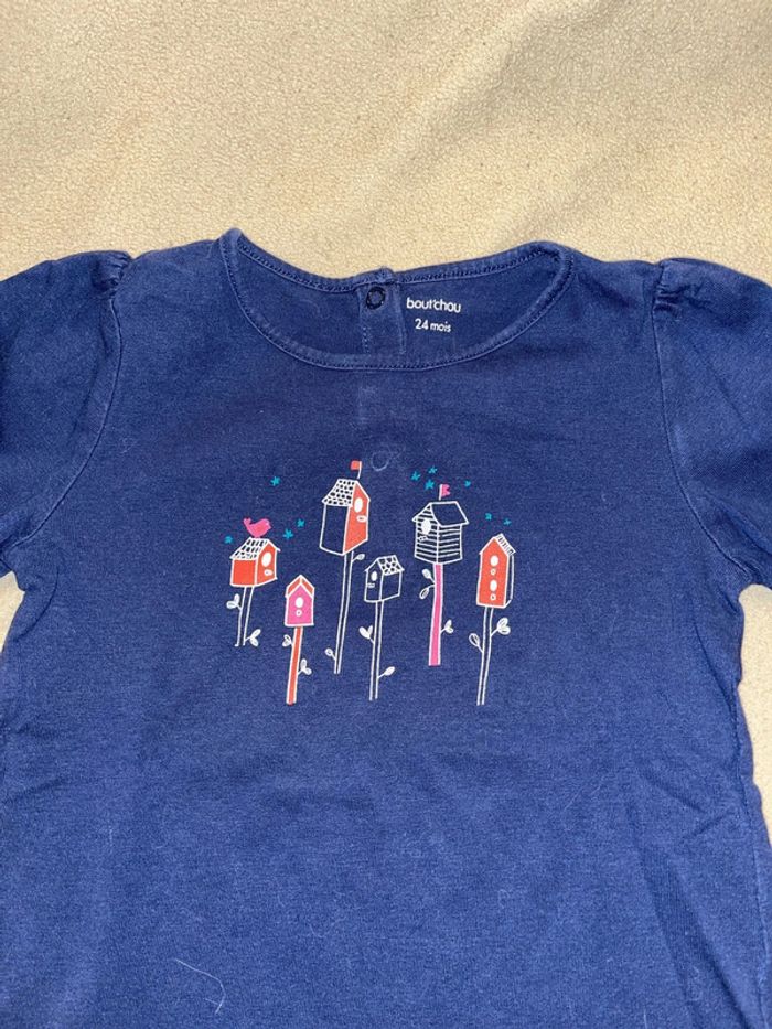 Ensemble marin jupe et tee shirt taille 2 ans - photo numéro 4