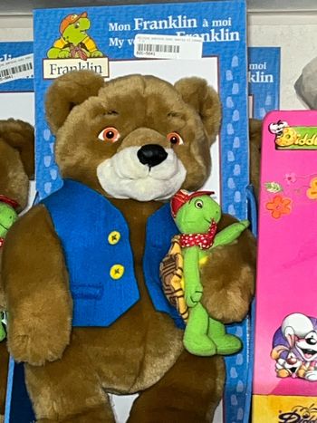 Doudou Peluche 30 cm Cadeau de Naissance Franklin Et L'Ours Martin Collector