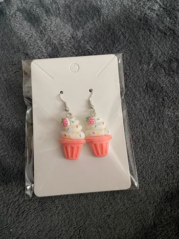 Boucles d’oreille pot de glace