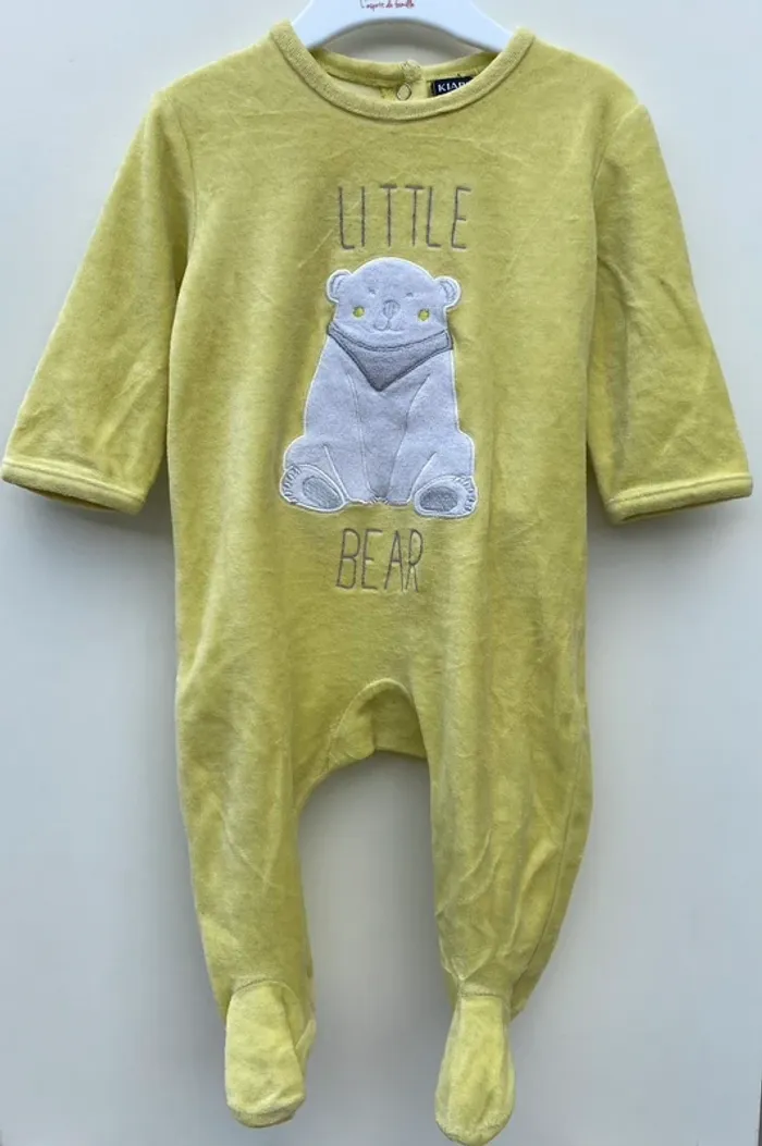 Lot 3 pyjamas velours et coton 1 pièce - photo numéro 7