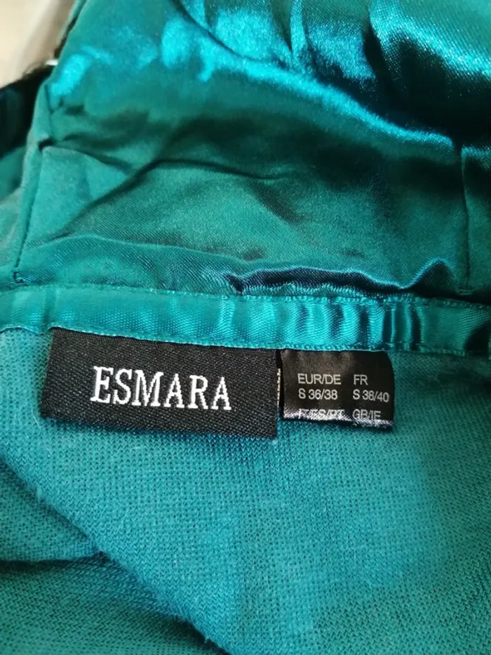 Veste turquoise à capuche en velours avec poches et strass / esmara / (S) - photo numéro 8