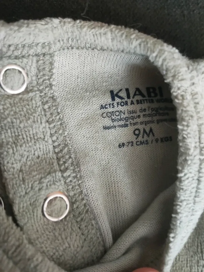 Pyjama grenouillère garçon 9 mois Kiabi - photo numéro 3