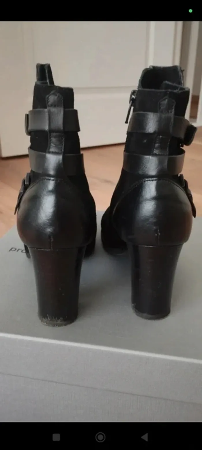 Bottines noires à talons progetto 38 - photo numéro 4
