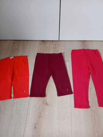 Lot 3 leggings courts et long fille 2 ans Okaïdi