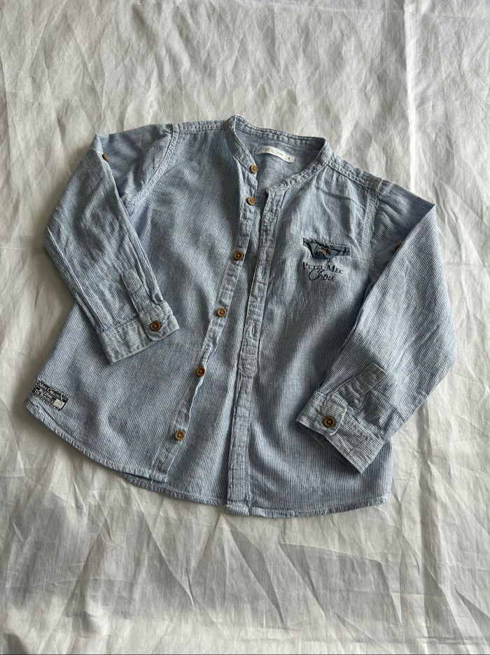 Chemise bleu « pti mec chou »