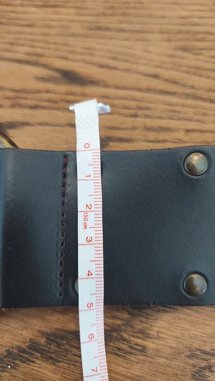 Ceinture en cuir marron 90cm - photo numéro 8
