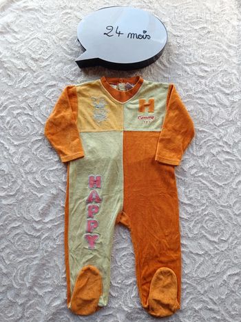 Pyjama velours Mixte 24 mois H comme Happy