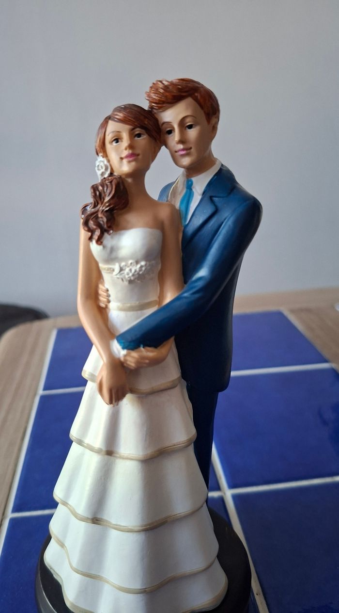 Figurine gâteau mariage couple de marié - photo numéro 6