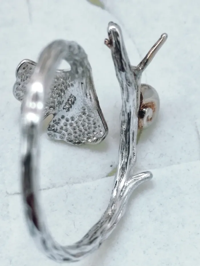 🐌 bague en argent 925🌿 ajustable - photo numéro 3