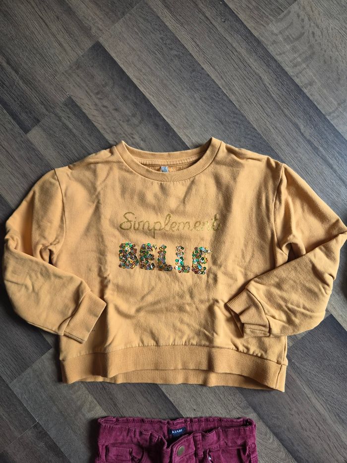 Lot de 2 pantalons et 2 pulls fille. Taille 6/7 ans. Kiabi, Gémo... TBE - photo numéro 5