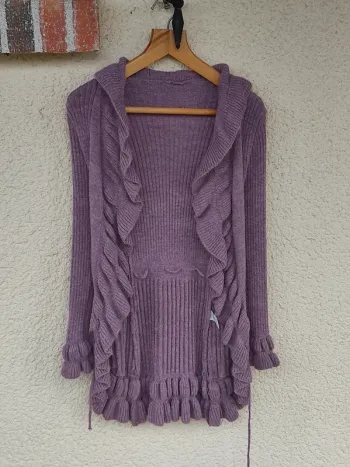 Gilet fantaisie vieux rose