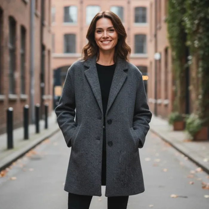 Manteau blazer gris taille S