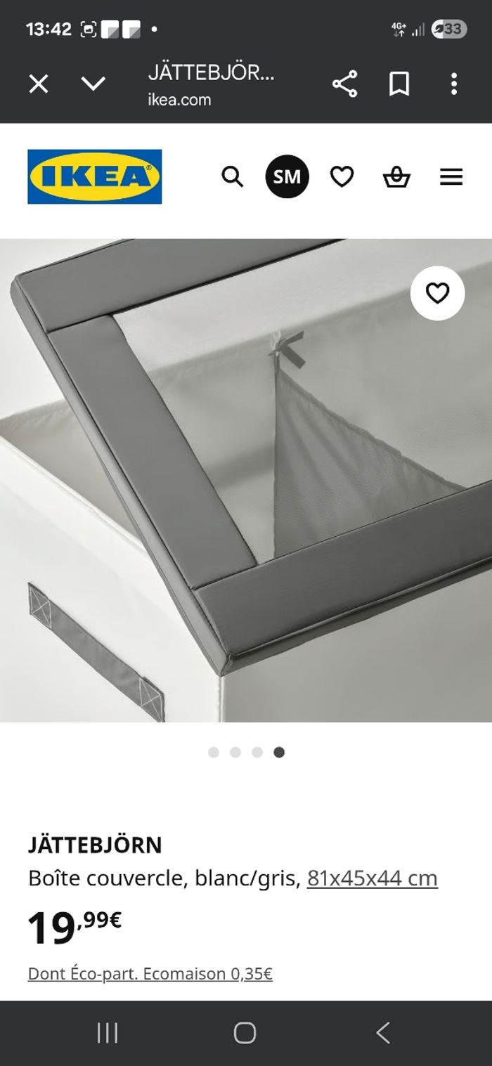Malle de rangement/coffre à jouets Ikea - photo numéro 7