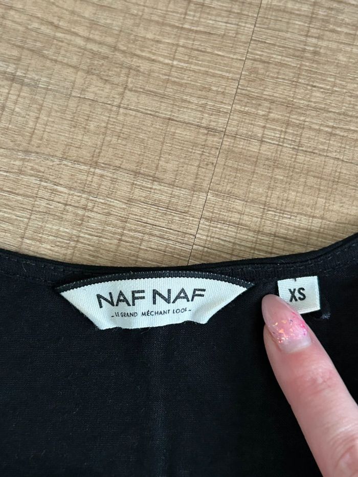 Blouse noire et imprimée Naf Naf taille XS jamais portée - photo numéro 14