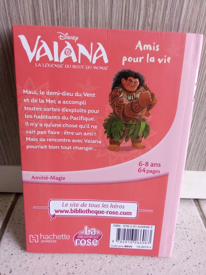 Livre roman bibliothèque rose Disney Vaiana amis Pour la vie,  numéro 2 - photo numéro 2