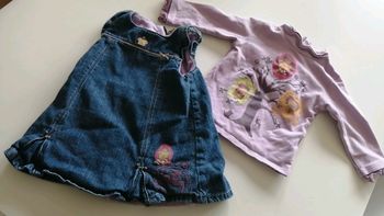 Jolie robe polaire+ t shirt la Cie des petits 6 mois