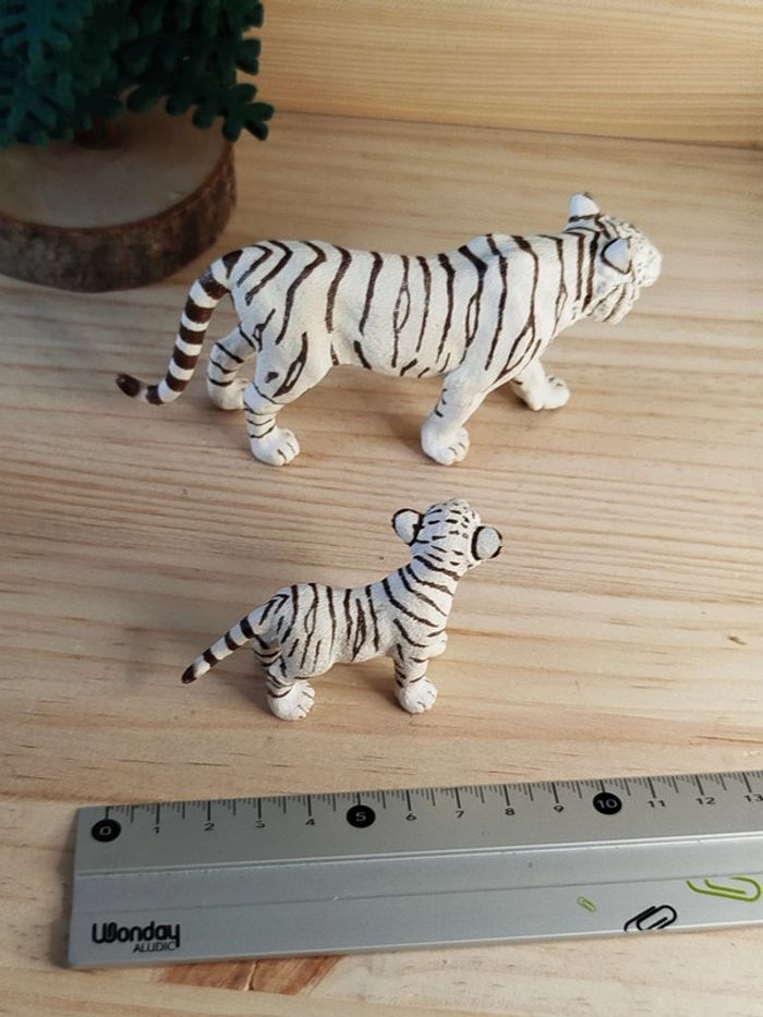 Schleich tigre blanc et son bébé Figurine animal de la savane - photo numéro 5