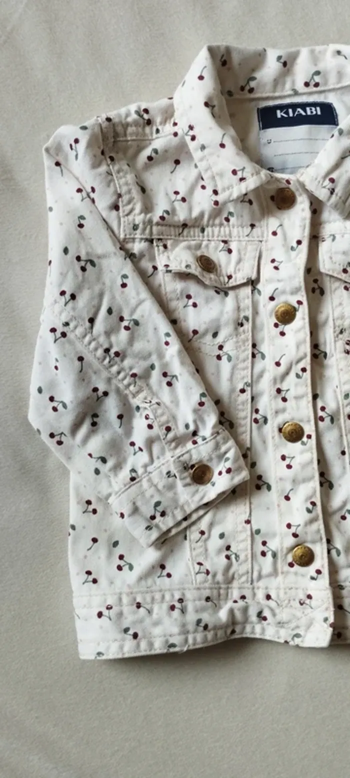 Veste jean cerise 18 MOIS - photo numéro 2